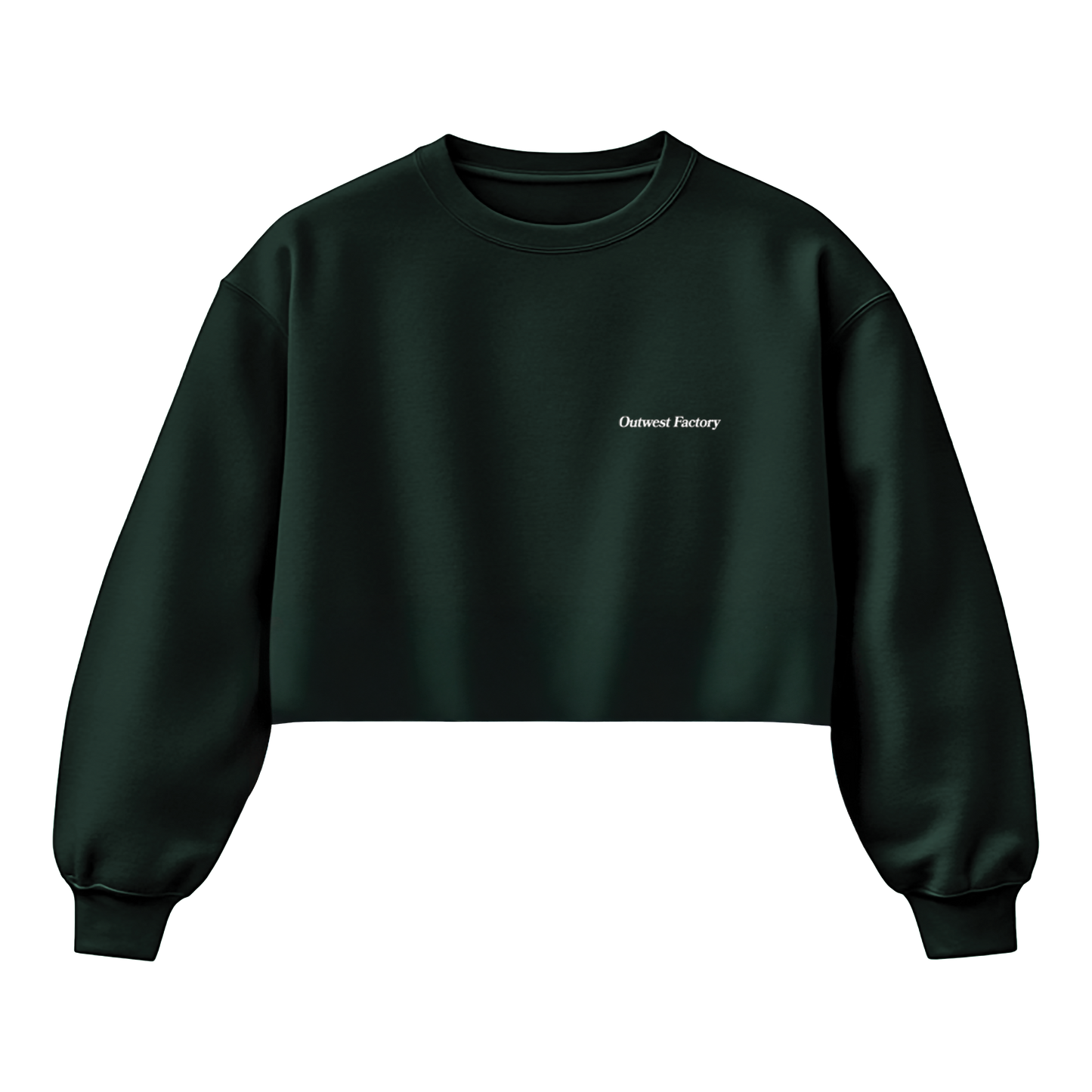 Outwest Factory Cropped Crew (Forest Green)