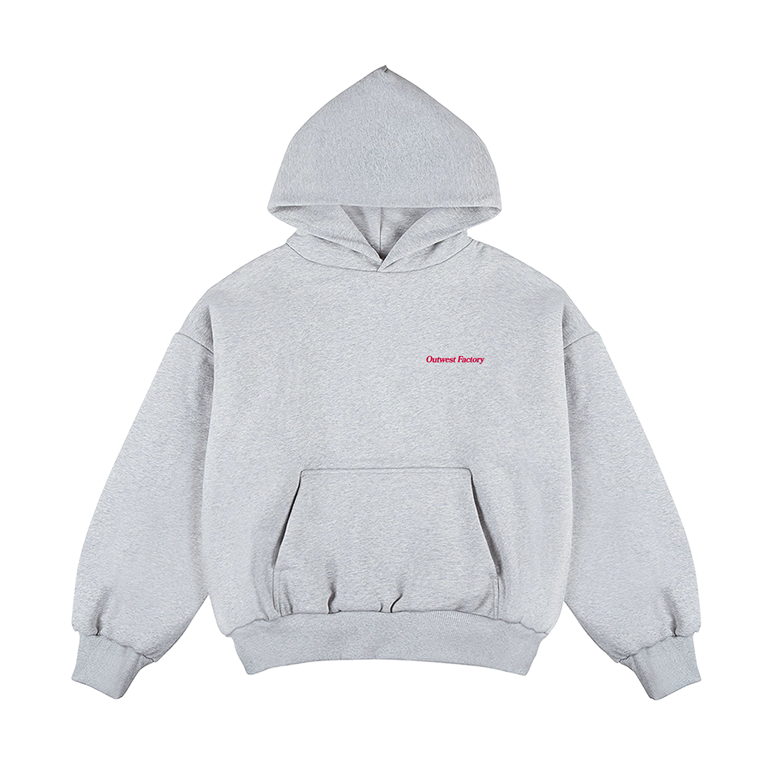 Outwest Factory Hoodie (Grey/Red)